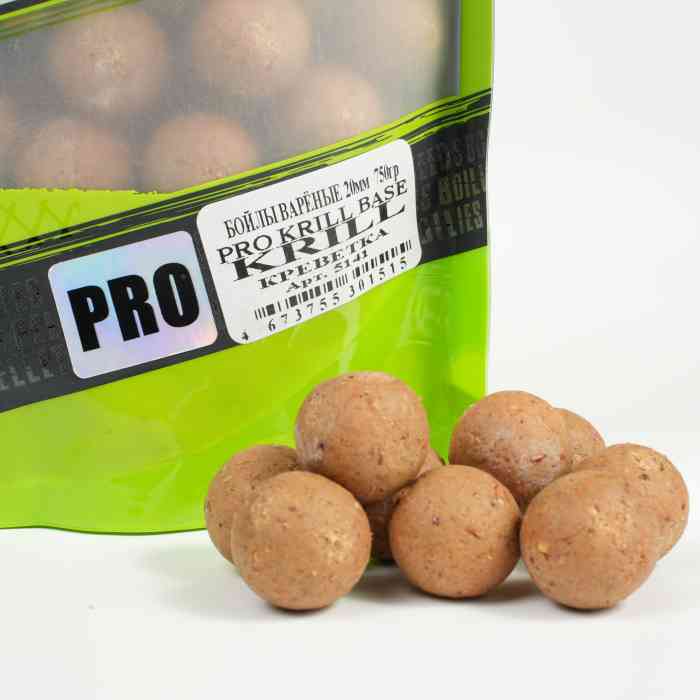 Бойлы варёные MINENKO (Креветка) PRO KRILL 20мм (Zip-lock)