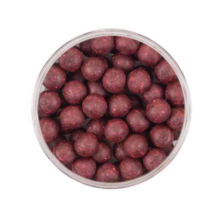 Насадочные бойлы MINENKO МАЛИНА-БАНАН 14мм (пылящие)
